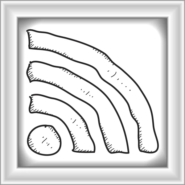 Simple garabato de un símbolo wi-fi — Archivo Imágenes Vectoriales
