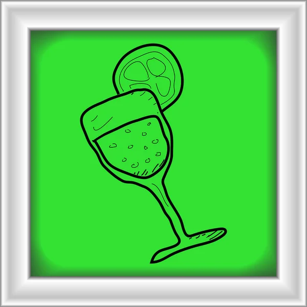 Eenvoudige doodle van een cocktail — Stockvector