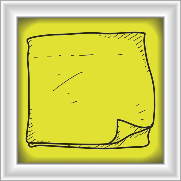 Simple gribouillage d'une note — Image vectorielle