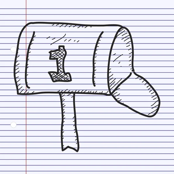 Простые каракули почтового ящика — стоковый вектор