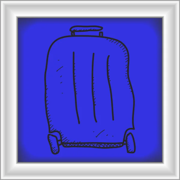 Simple doodle of a suitcase — Stock Vector