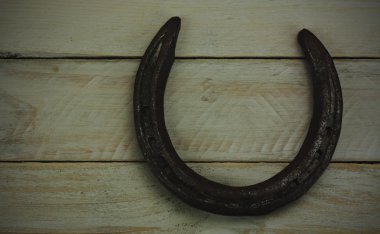 bir ahşap zemin üzerinde nal