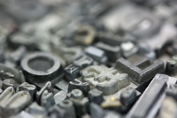 Close up of typeset letters — Stock Photo, Image