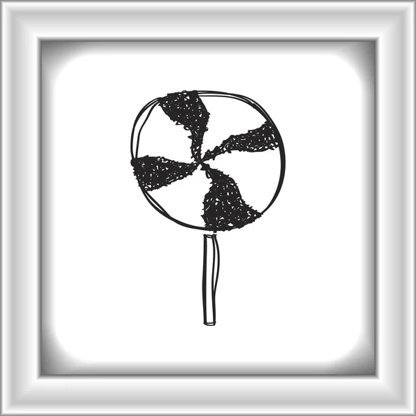 Eenvoudige doodle van een lolly — Stockvector