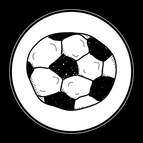 Simple garabato de un balón de fútbol — Archivo Imágenes Vectoriales