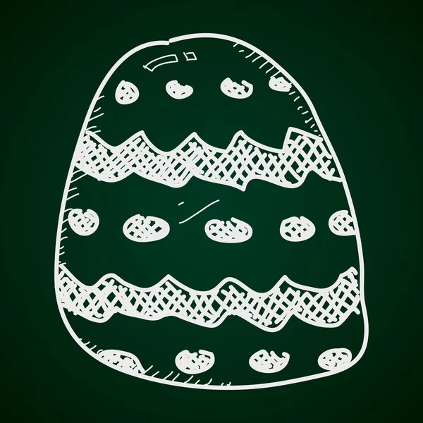 Bir Paskalya yumurta basit doodle — Stok Vektör