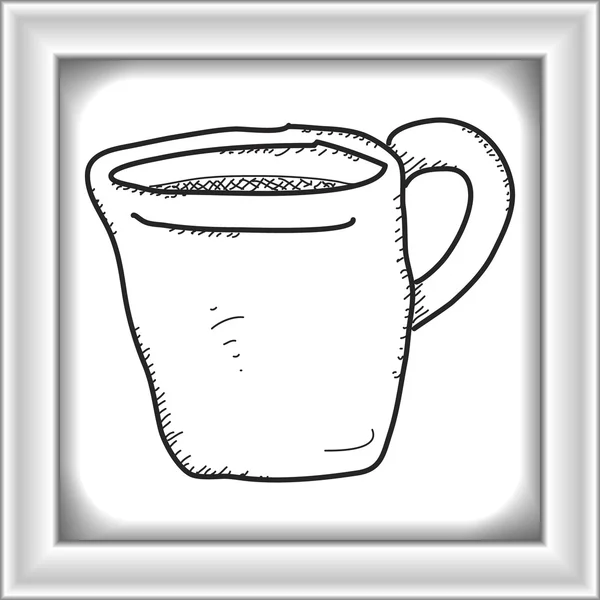 Простые каракули из кофейной чашки — стоковый вектор