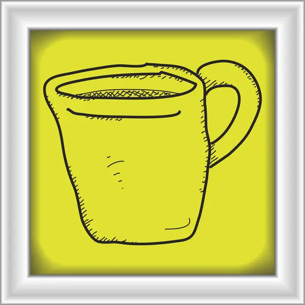 Doodle simples de uma xícara de café — Vetor de Stock