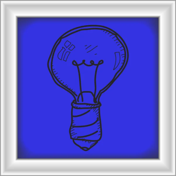 Simple doodle of a lightbulb — Stock Vector