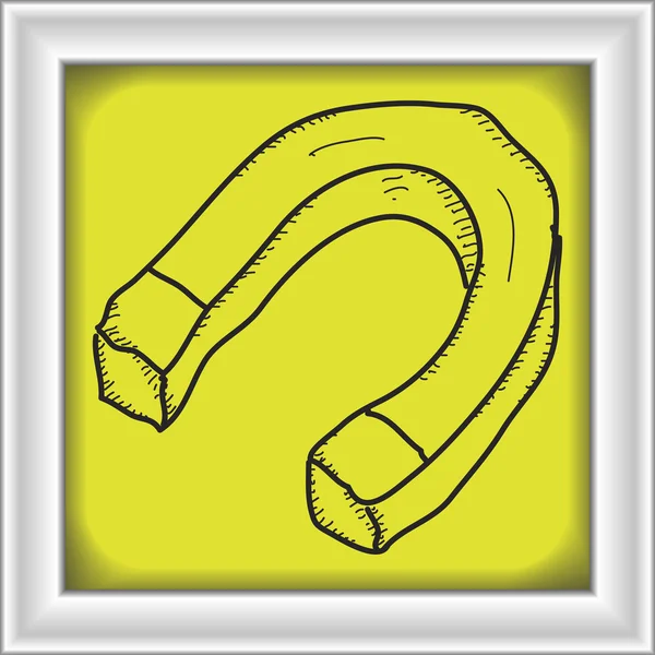 Eenvoudige doodle van een magneet — Stockvector