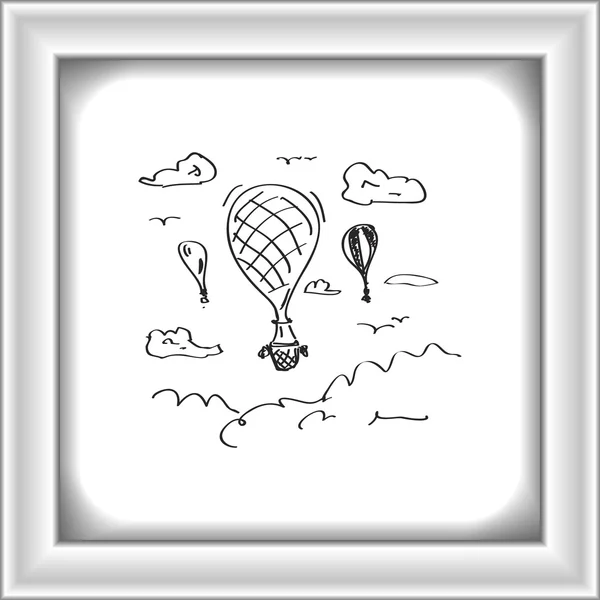 Enkla doodle för en luftballong — Stock vektor