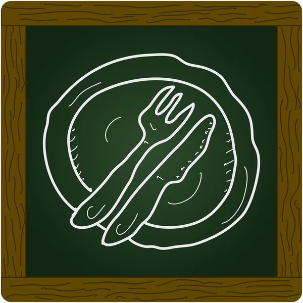Проста каракуля обідньої тарілки — стоковий вектор