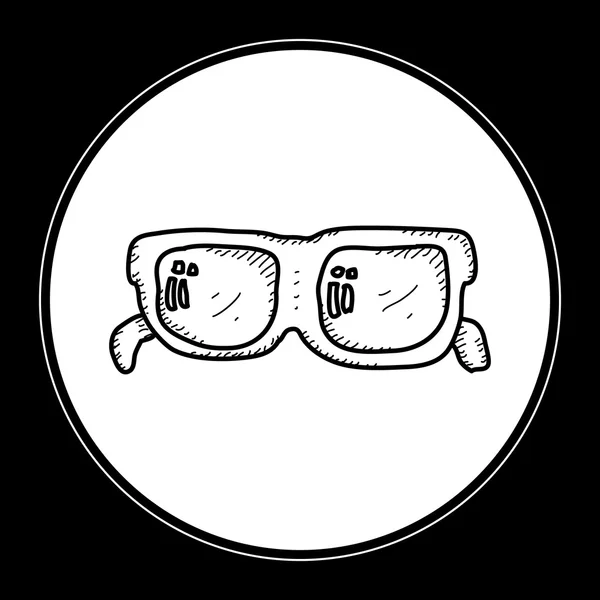 简便的涂鸦的一副眼镜 — 图库矢量图片