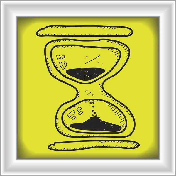 Simple doodle of an hourglass — Stock Vector