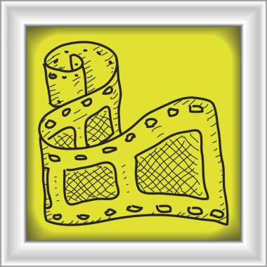 Bir kamera film basit doodle