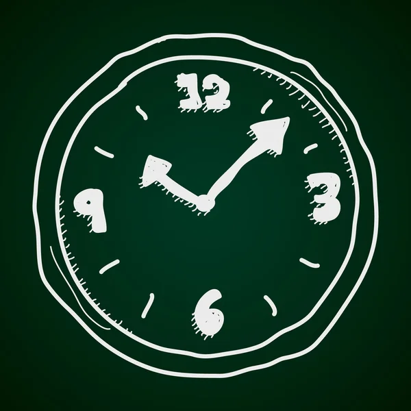 Simple gribouillage d'horloge — Image vectorielle