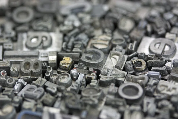 Close up of typeset letters — Stock Photo, Image