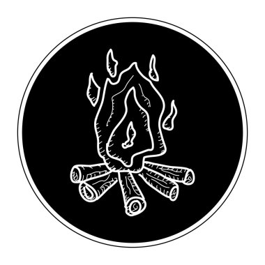 Bir ateş basit doodle