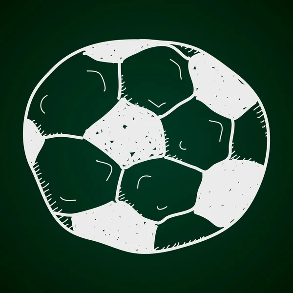 Doodle simples de um futebol — Vetor de Stock