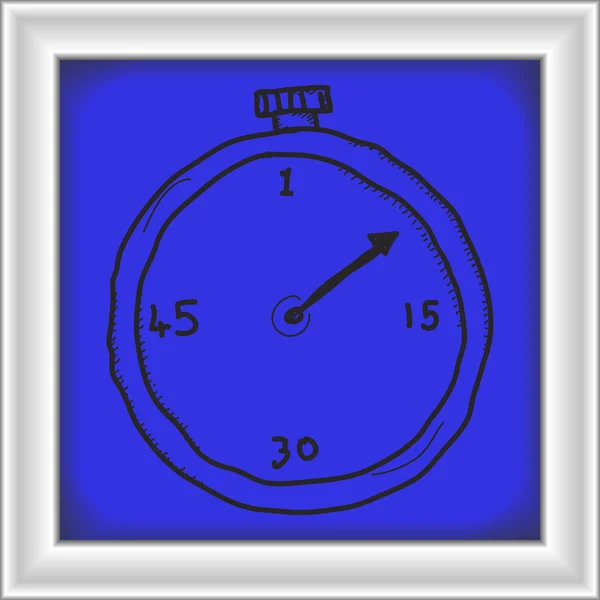 Απλή doodle του ένα χρονόμετρο με διακόπτη — Διανυσματικό Αρχείο