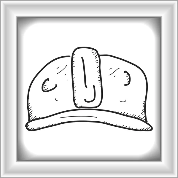 Semplice scarabocchio di un cappello da costruzione — Vettoriale Stock