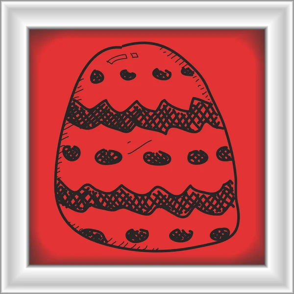 Doodle simples de um ovo de Páscoa — Vetor de Stock