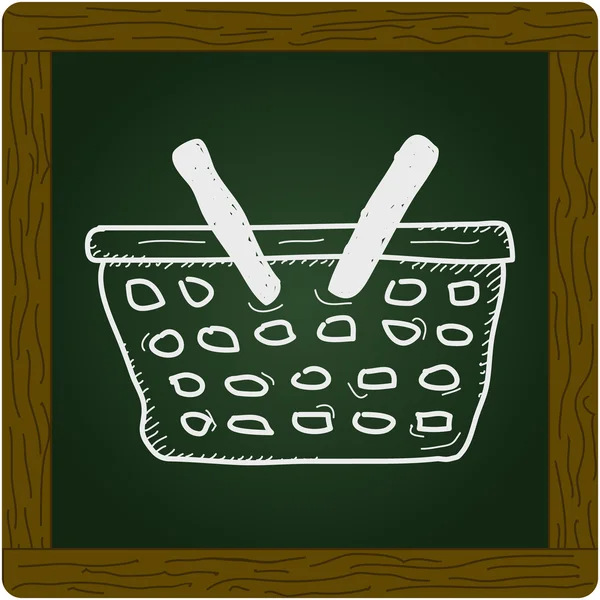 Jednoduchý doodle nákupního košíku — Stockový vektor