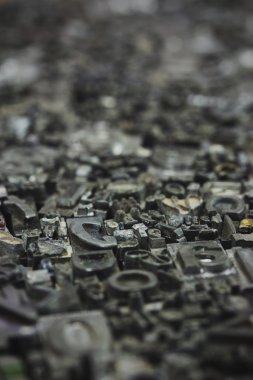 Yazı kümesi harflerin yakın çekim