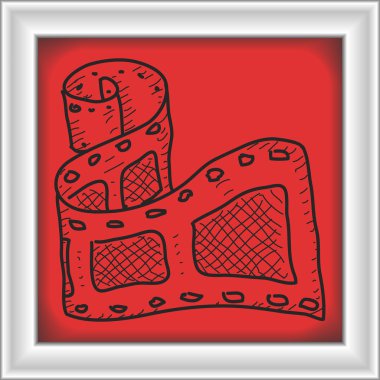 Bir kamera film basit doodle