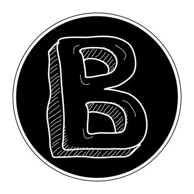 Mektup B basit doodle