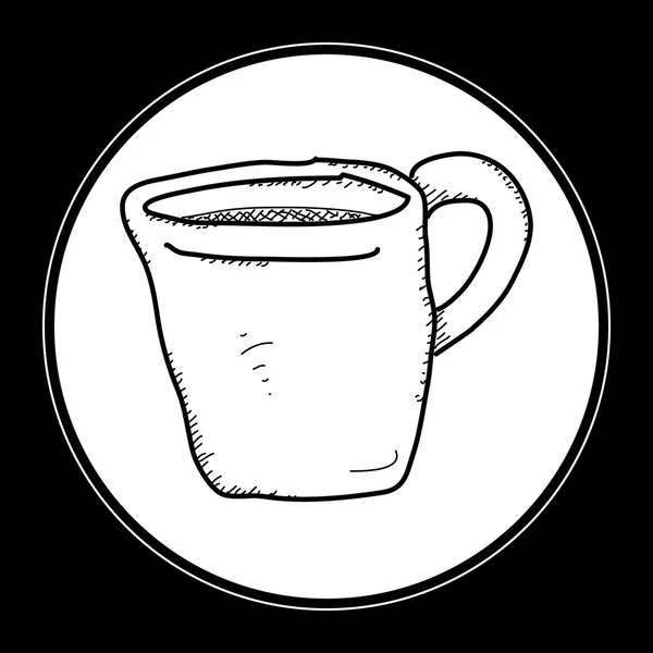 Garabato simple de una taza de café — Vector de stock