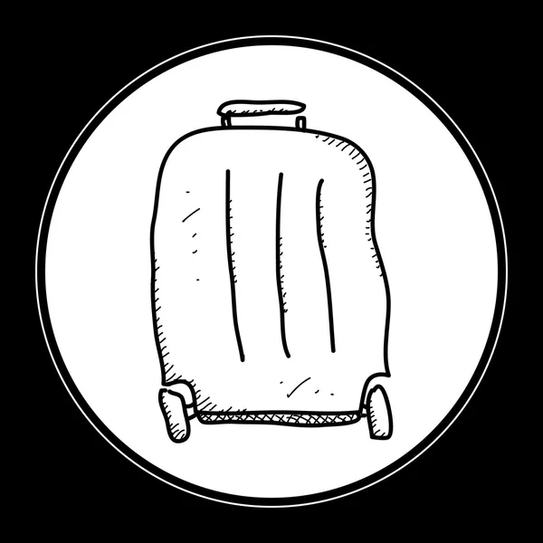 Απλή doodle του ένα βαλίτσα — Διανυσματικό Αρχείο