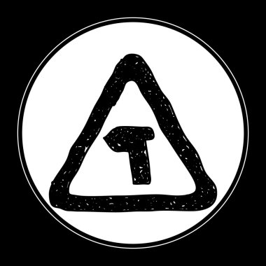 Bir yol işaret basit doodle