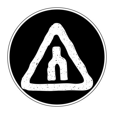 Bir yol işaret basit doodle