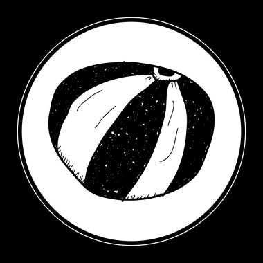 Bir plaj topu basit doodle