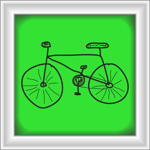 Einfaches Doodle eines Fahrrads — Stockvektor