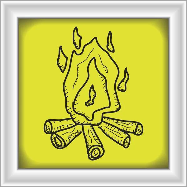 Простые каракули огня — стоковый вектор