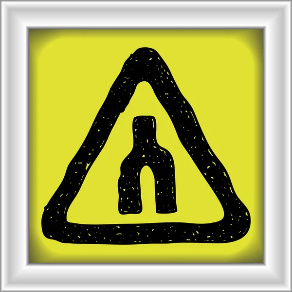 Garabato simple de una señal de tráfico — Archivo Imágenes Vectoriales