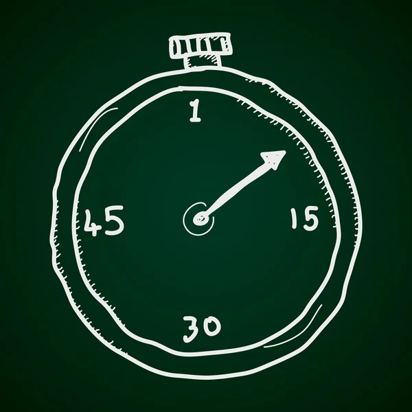 Eenvoudige doodle van een stopwatch — Stockvector