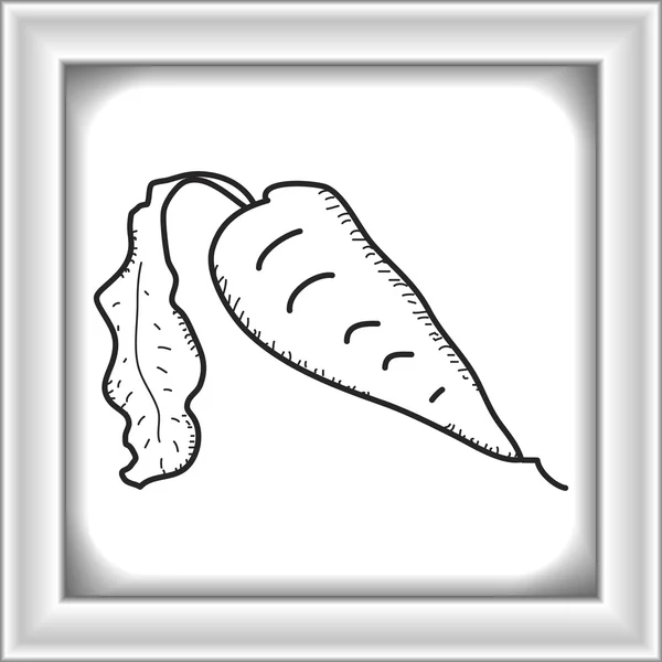 Doodle simples de uma cenoura — Vetor de Stock