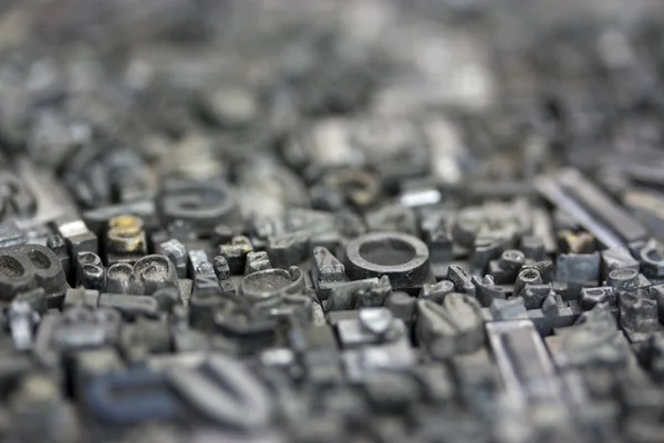 Close up of typeset letters — Stock Photo, Image