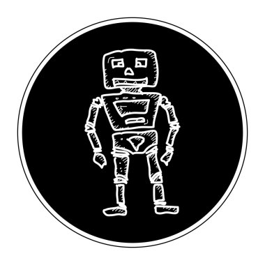 Bir robot basit doodle