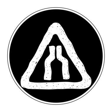 Bir yol işaret basit doodle