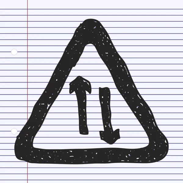 Jednoduchý doodle dopravní značka — Stockový vektor