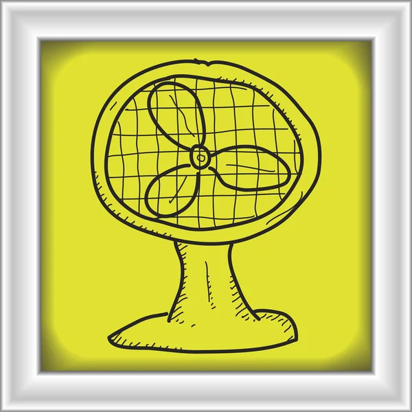 Jednoduchý doodle ventilátoru — Stockový vektor