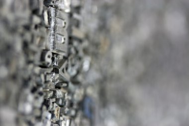 Yazı kümesi harflerin yakın çekim