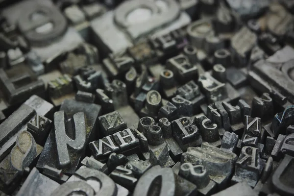 Cierre de letras tipográficas — Foto de Stock