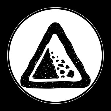 Bir yol işaret basit doodle