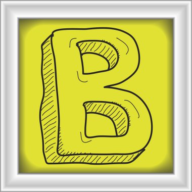 Mektup B basit doodle