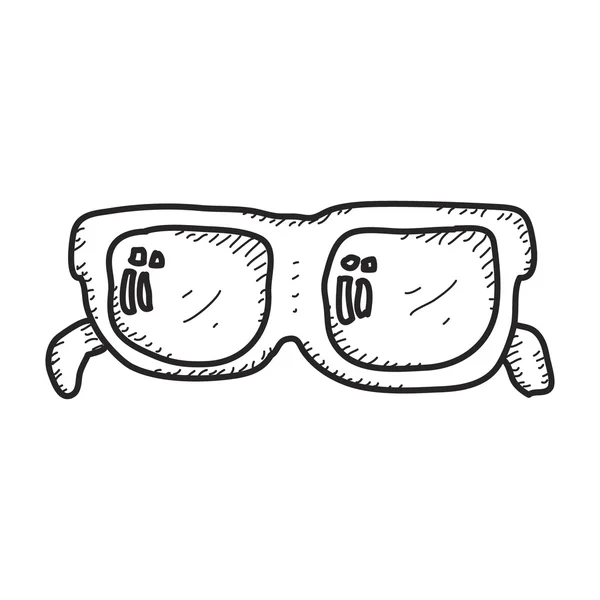 Une simple gribouille de lunettes — Image vectorielle